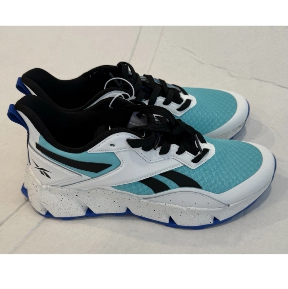 Reebok Men Float Zig 1 Running Shoes Color White Black Cyber Mint Size 9.5 NEW! - Picture 3 of 4